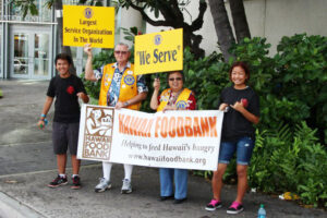 Food Collection Sign Holding