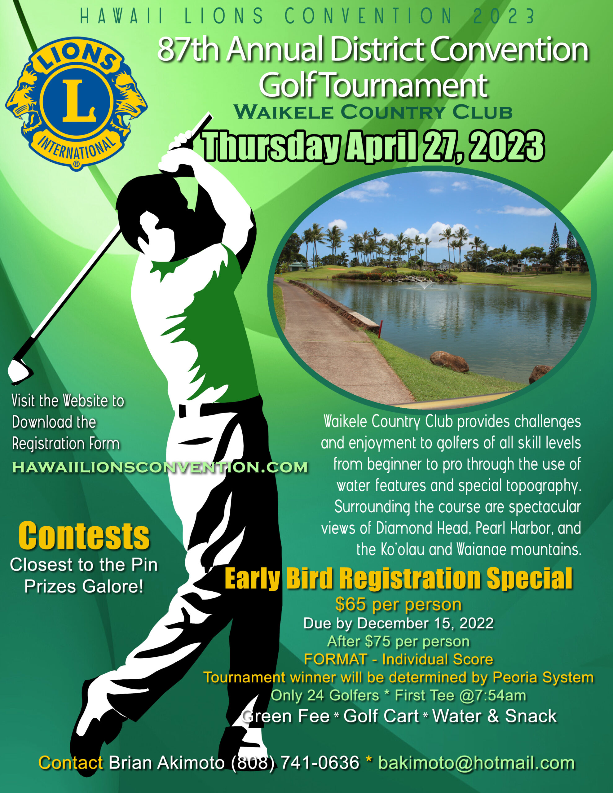 87th Hawaii Lions Convention 2023 - Golf Tournament