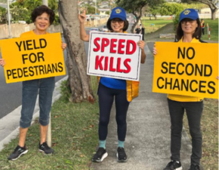 Hawaii Kai Lions for Traffic Awareness at Kamiloiki