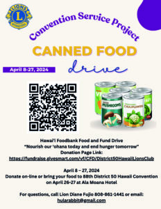Convention Canned Food Drive